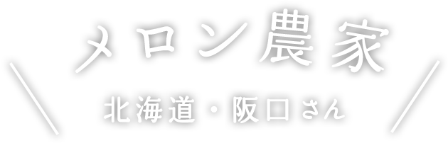 メロン農家 北海道・阪口さん