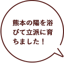 熊本の陽を浴びて立派に育ちました！