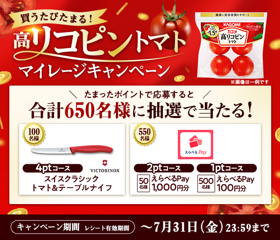 高リコピントマトマイレージキャンペーン