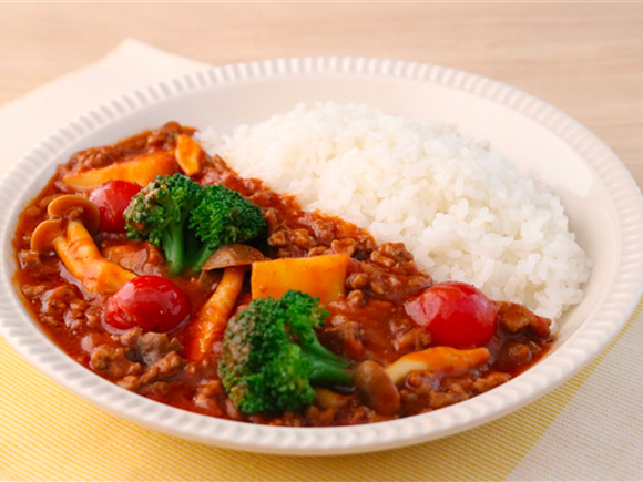 野菜たっぷりキーマカレー