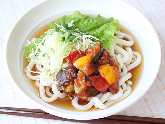 冷やしうどん ラタトゥイユ添え（自然解凍）