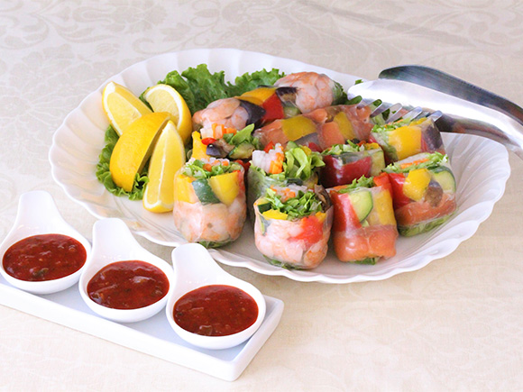 自然解凍グリル野菜の生春巻き