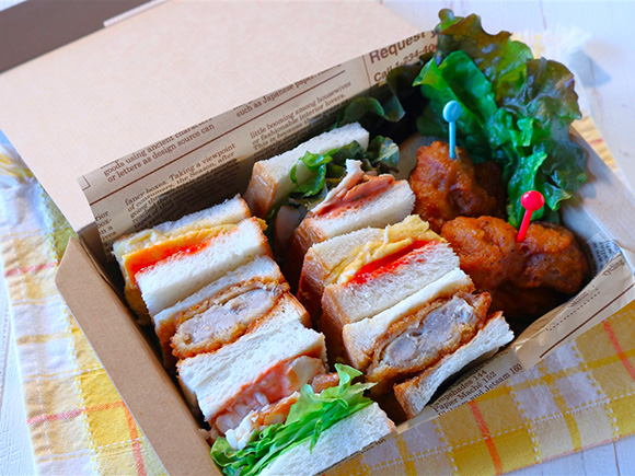 3種のサンドイッチ弁当
