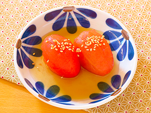 解凍！漬けトマ～めんつゆ～