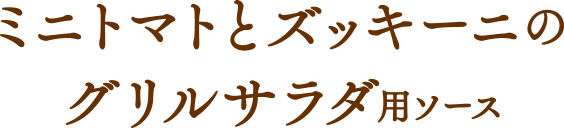 ミニトマトとズッキーニのグリルサラダ用ソース