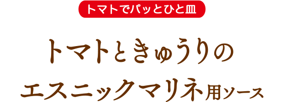 トマトときゅうりのエスニックマリネ用ソース
