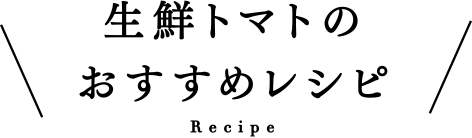生鮮トマトのおすすめレシピ