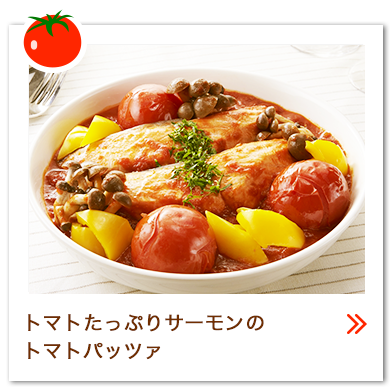 トマトたっぷりサーモンのトマトパッツァ