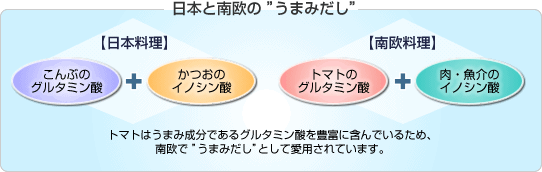 【図】日本と南欧の”うまみだし”