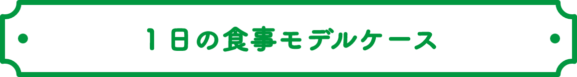 １日の食事モデルケース