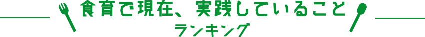 食育で現在、実践していることランキング