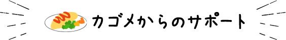 カゴメからのサポート