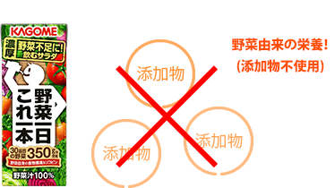 野菜由来の栄養! (添加物不使用)