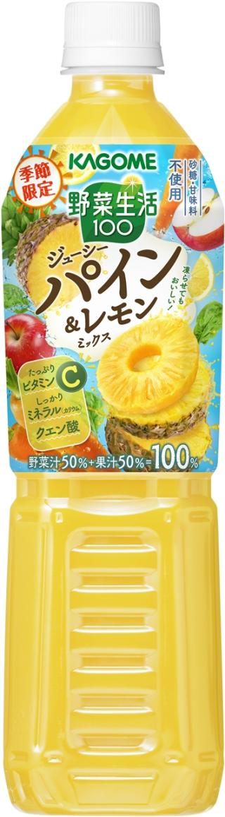 季節限定発売 野菜生活１００ ２種のまろやか桃ミックス 野菜生活１００ ジューシーパイン レモンミックス 季節に合ったおいしさでご家族の健康をサポート カゴメ株式会社
