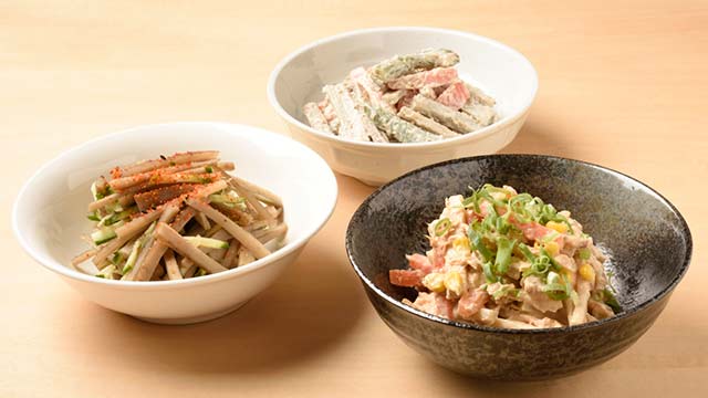 めんつゆ、マヨネーズで簡単、おいしい！ごぼうサラダレシピ