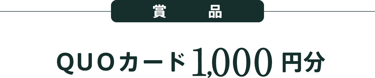 賞品:QUOカード1,000円分